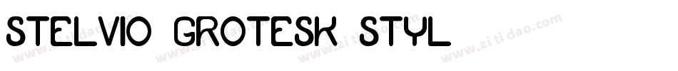 Stelvio Grotesk Styl字体转换